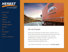 Tablet Screenshot of herbst-transporte.de